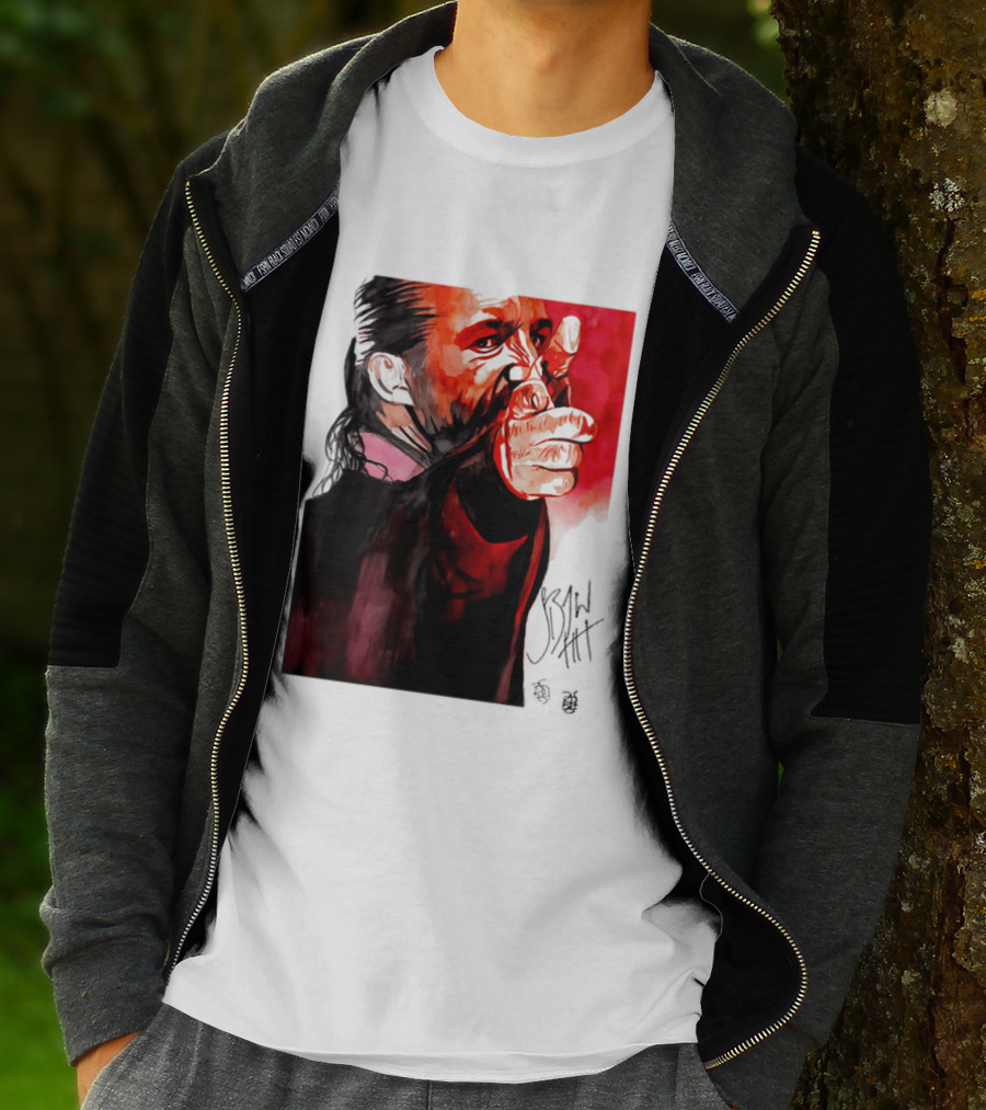 Jay White Rob Schamberger Signature Portrait Red T-Shirt
