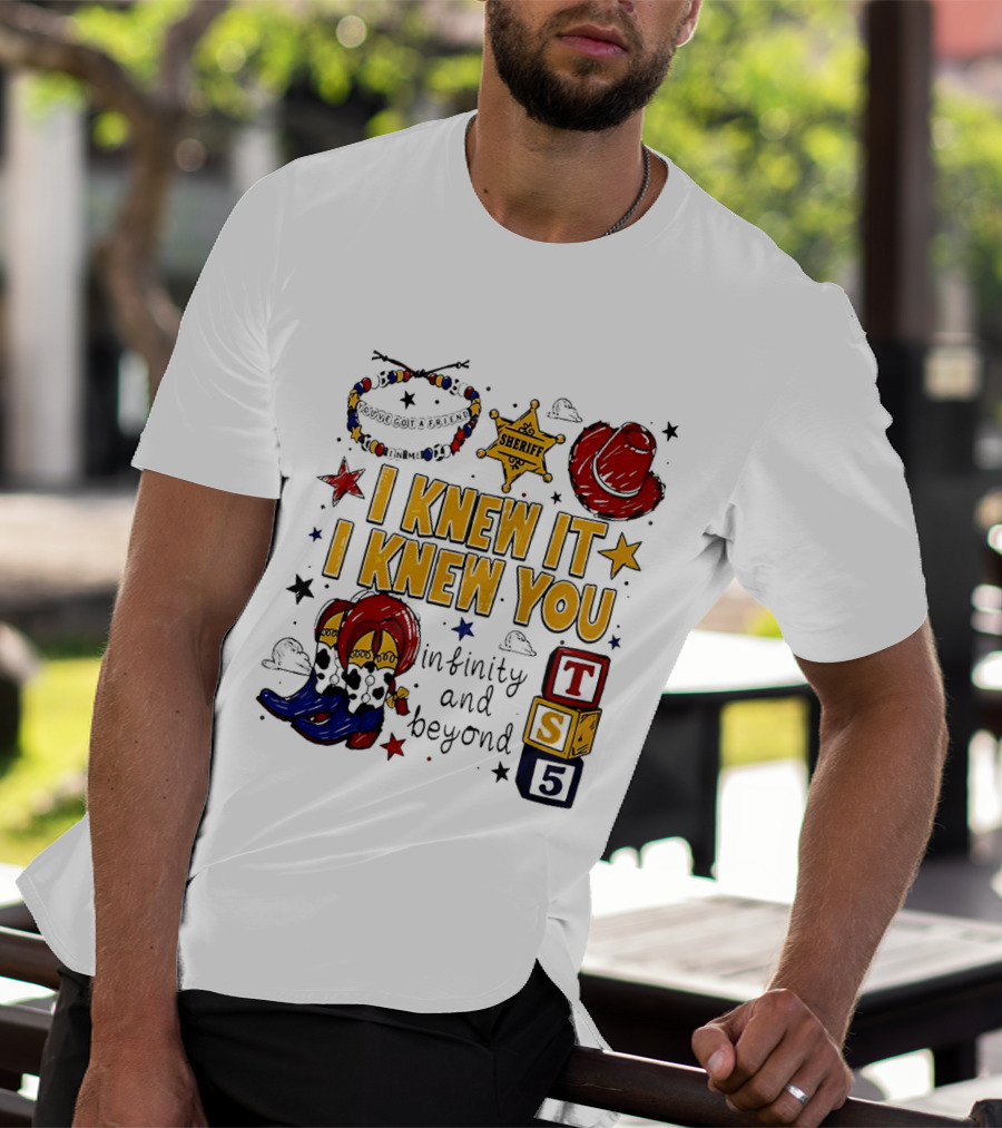 Woody Buzz Lightyear Sheriff Infinity And Beyond Blocks T-Shirt