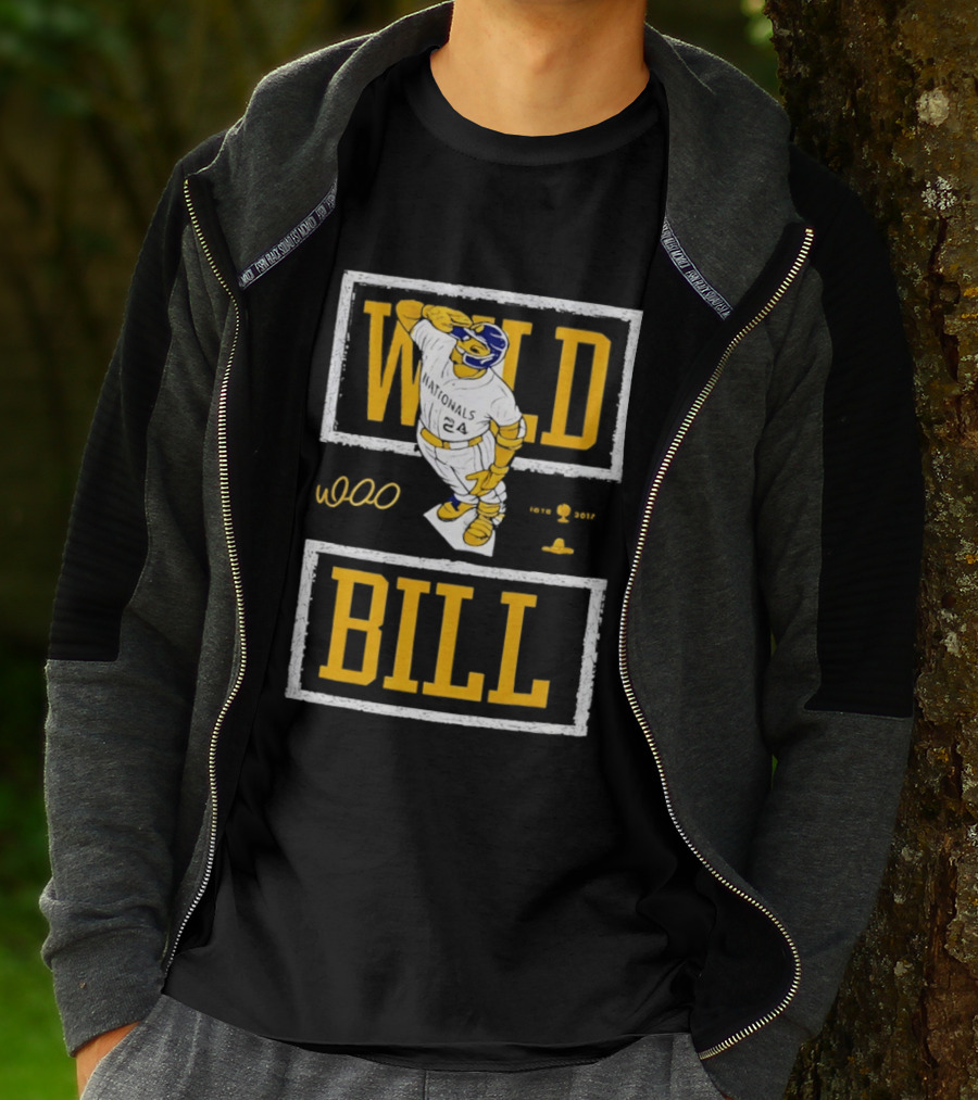 Wild Bill Nationals No 24 Baseball Player Batting Pose T-Shirt