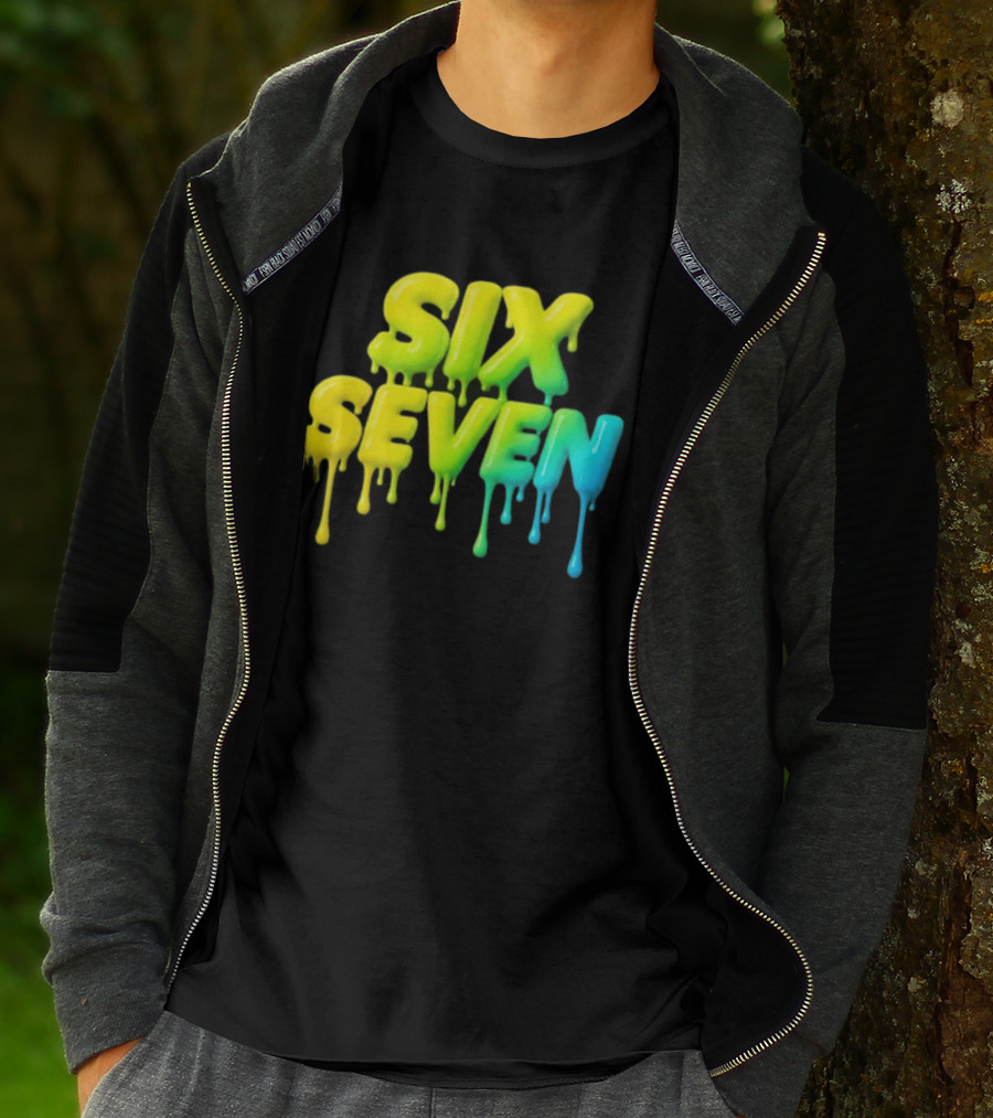 67 Color Drip Six Seven Urban Streetwear T-Shirt