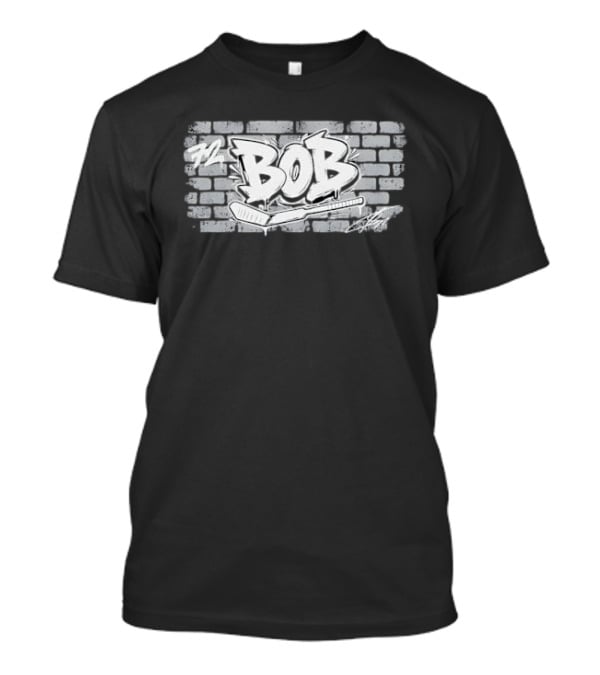 72 Bob Graffiti Brick Wall Hockey Stick T-Shirt