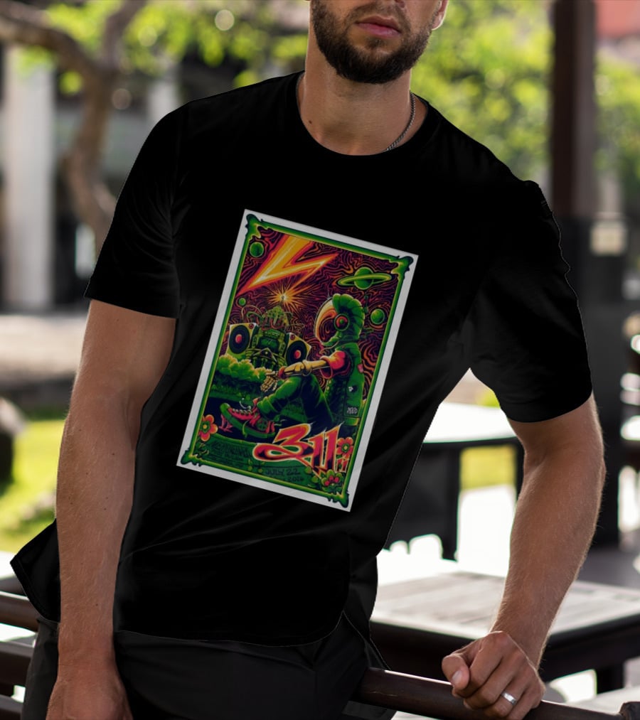 311 Merriweather Post Pavilion Columbia MD July 22 2026 Psychedelic Robot Alien T-Shirt