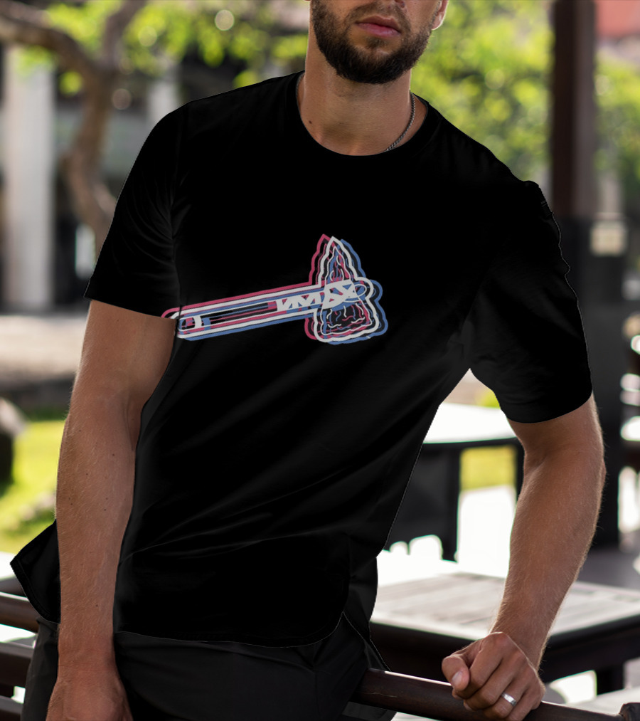 Atlanta Braves 2026 Glitch MLB Tomahawk T-Shirt