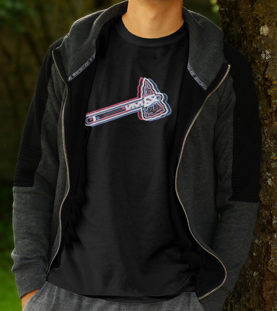 Atlanta Braves 2026 Glitch MLB Tomahawk T-Shirt