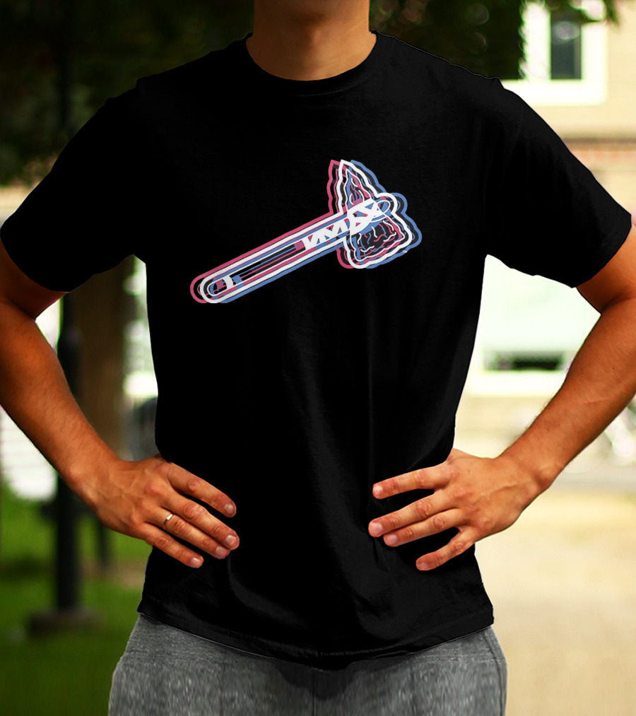 Atlanta Braves 2026 Glitch MLB Tomahawk T-Shirt