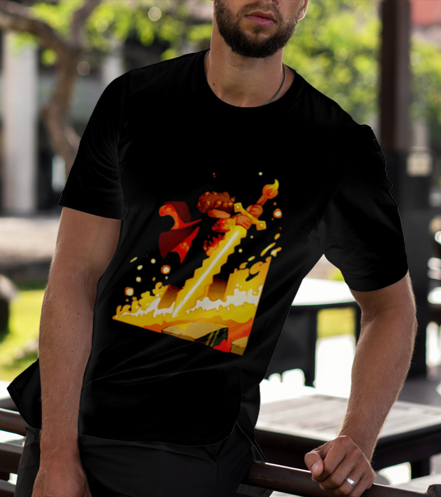FlameFrags Sword Gaming Fantasy Adventure Warrior T-Shirt
