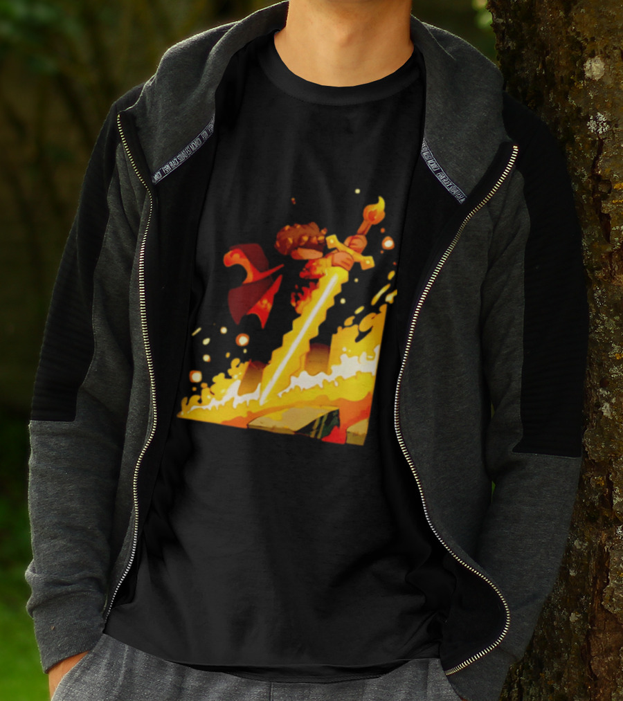 FlameFrags Sword Gaming Fantasy Adventure Warrior T-Shirt