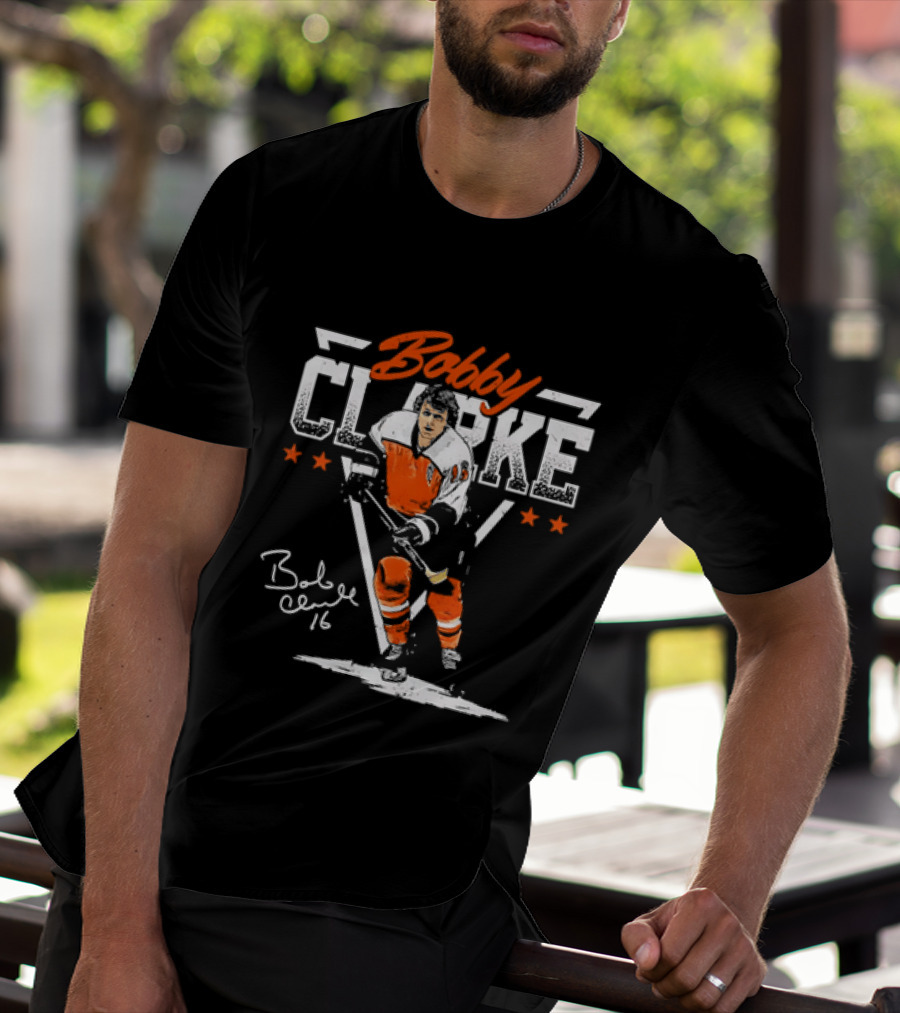 Bobby Clarke 16 Philadelphia Flyers Hockey Legend T-Shirt