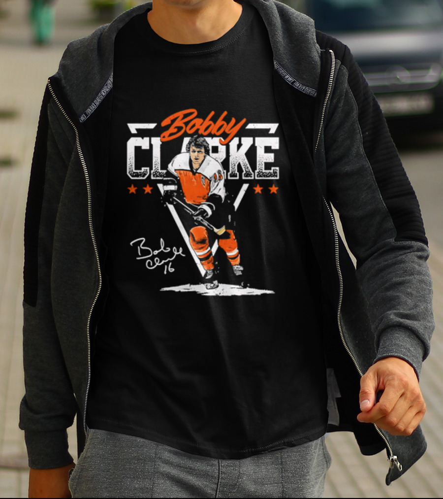 Bobby Clarke 16 Philadelphia Flyers Hockey Legend T-Shirt