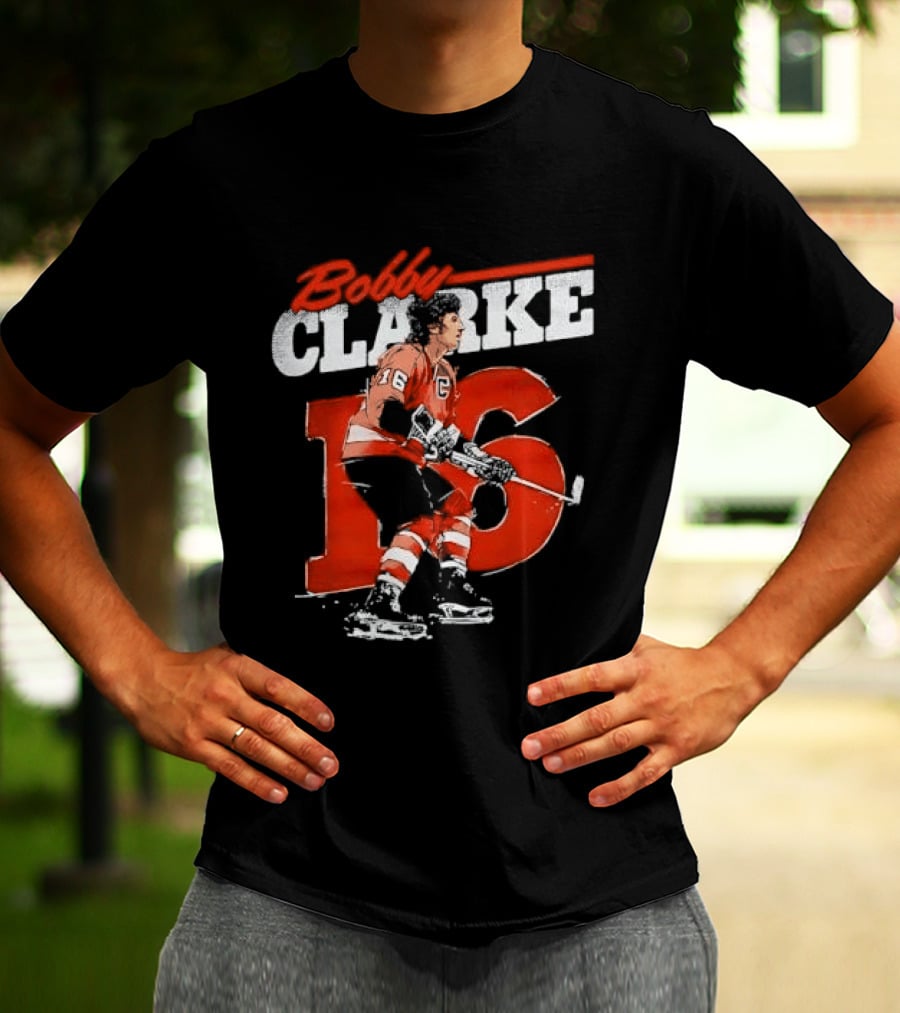 Bobby Clarke 16 Philadelphia Flyers Ice Hockey Legend T-Shirt