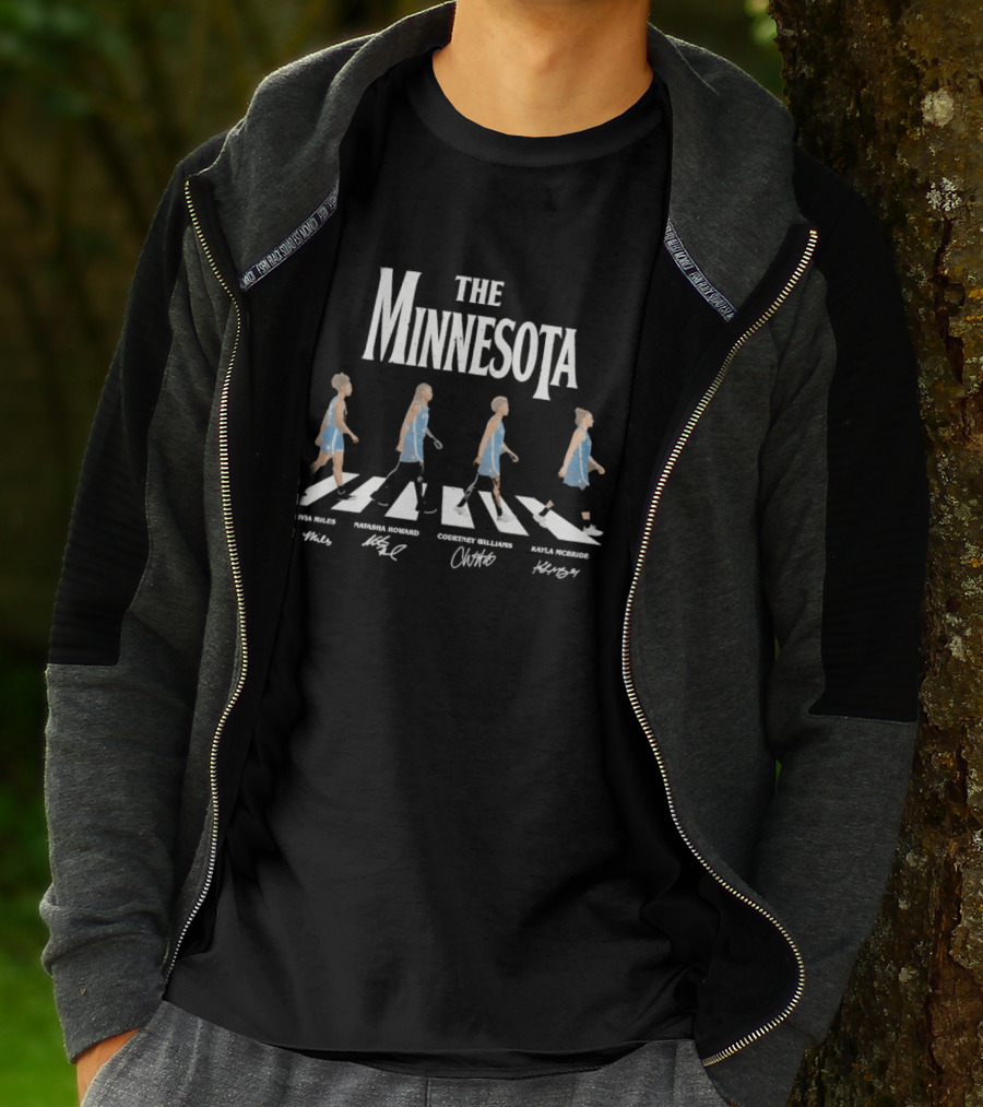 The Minnesota Kayla McBride Williams Howard Miles Abbey Road Basketball Signatures T-Shirt