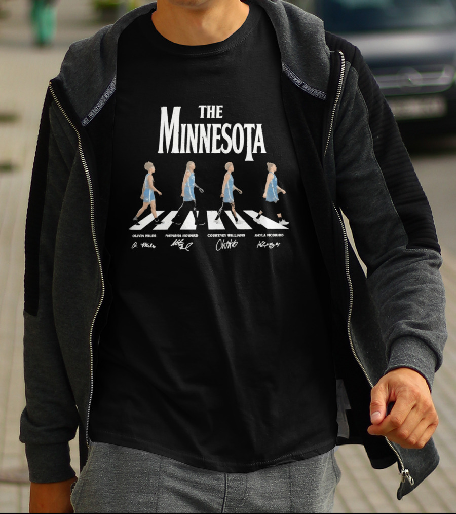 The Minnesota Kayla McBride Williams Howard Miles Abbey Road Basketball Signatures T-Shirt