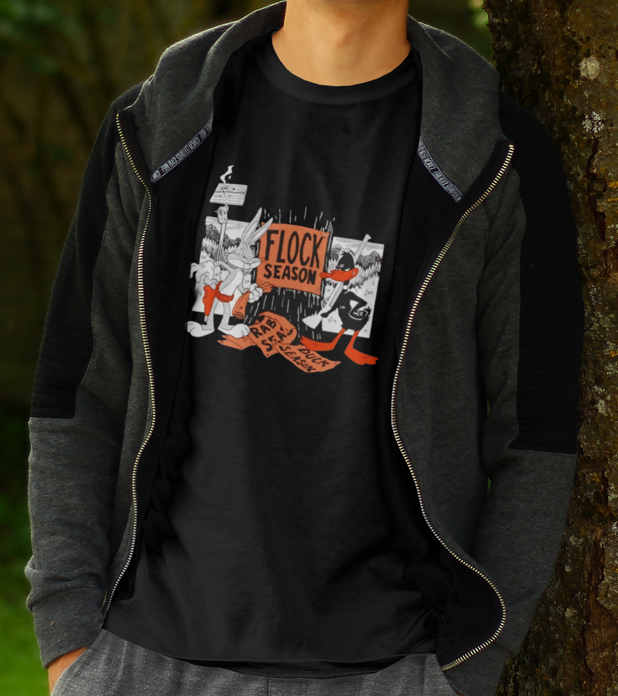 Bugs Bunny Daffy Duck Flock Season Looney Tunes Rabbit Season Duck Season T-Shirt