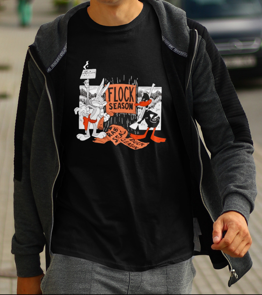 Bugs Bunny Daffy Duck Flock Season Looney Tunes Rabbit Season Duck Season T-Shirt