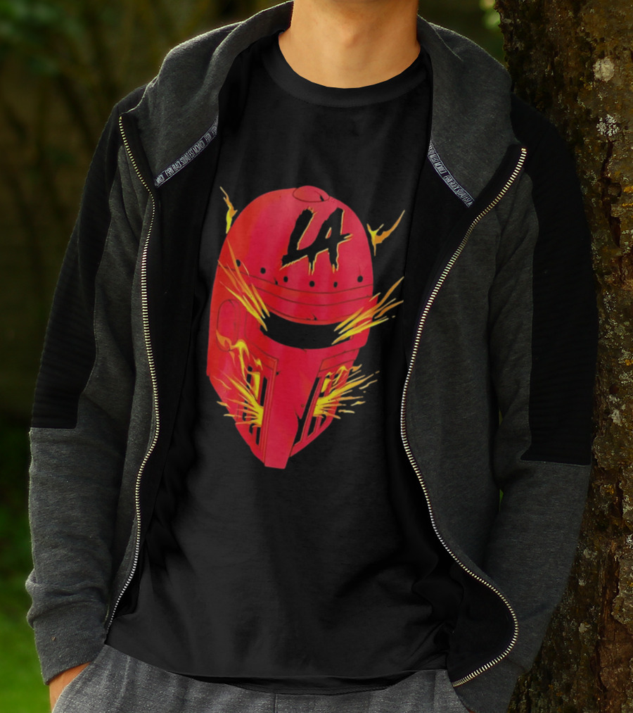 LA Flaming Knight Helmet Los Angeles Sports Blaze T-Shirt
