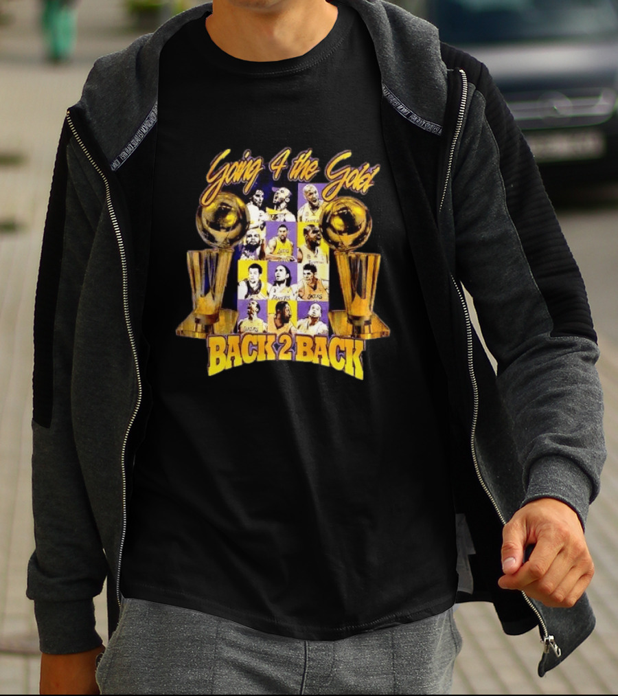 Los Angeles Lakers Going 4 The Gold Back 2 Back Champions T-Shirt