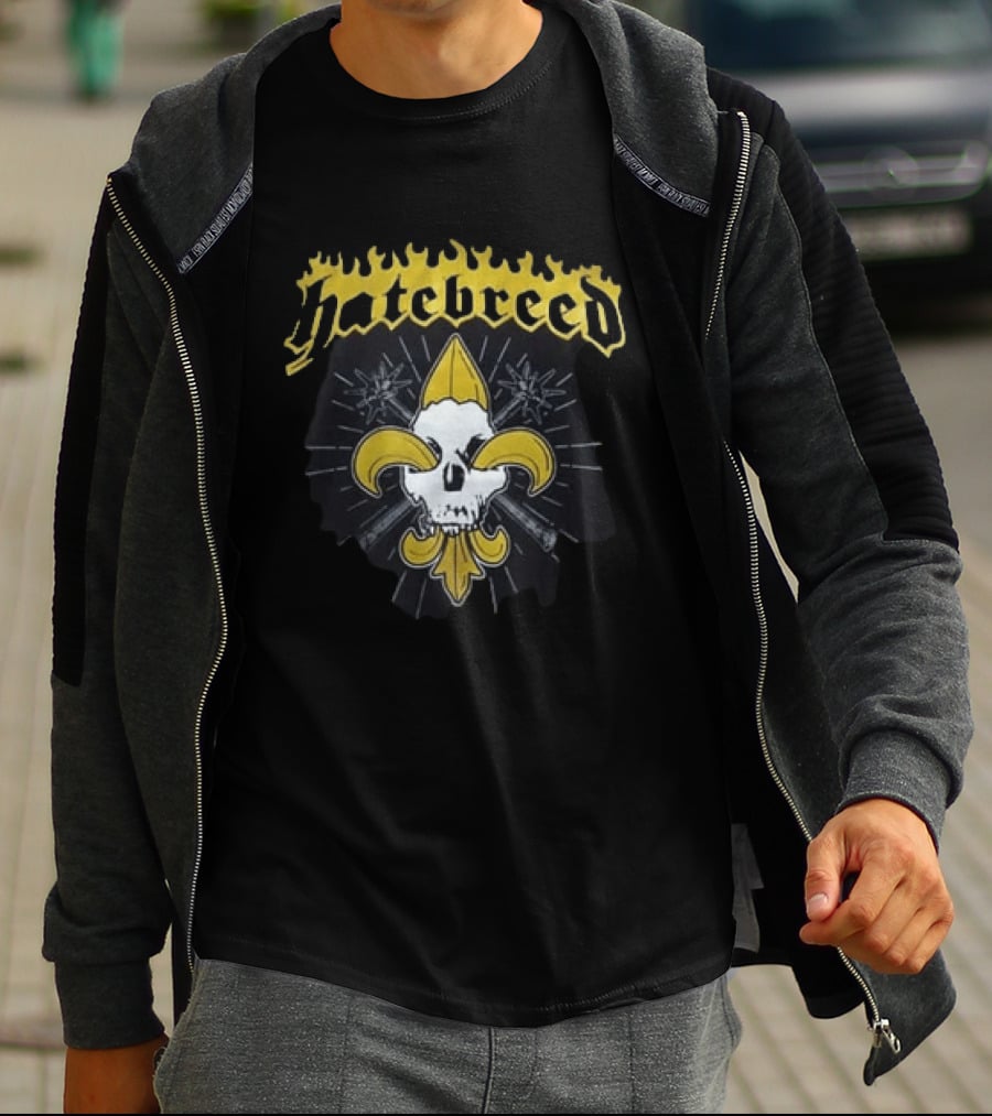 Hatebreed Summer Slaughter Tour 2026 New Orleans Tipitina's Uptown July 9 Fleur De Lis Skull T-Shirt