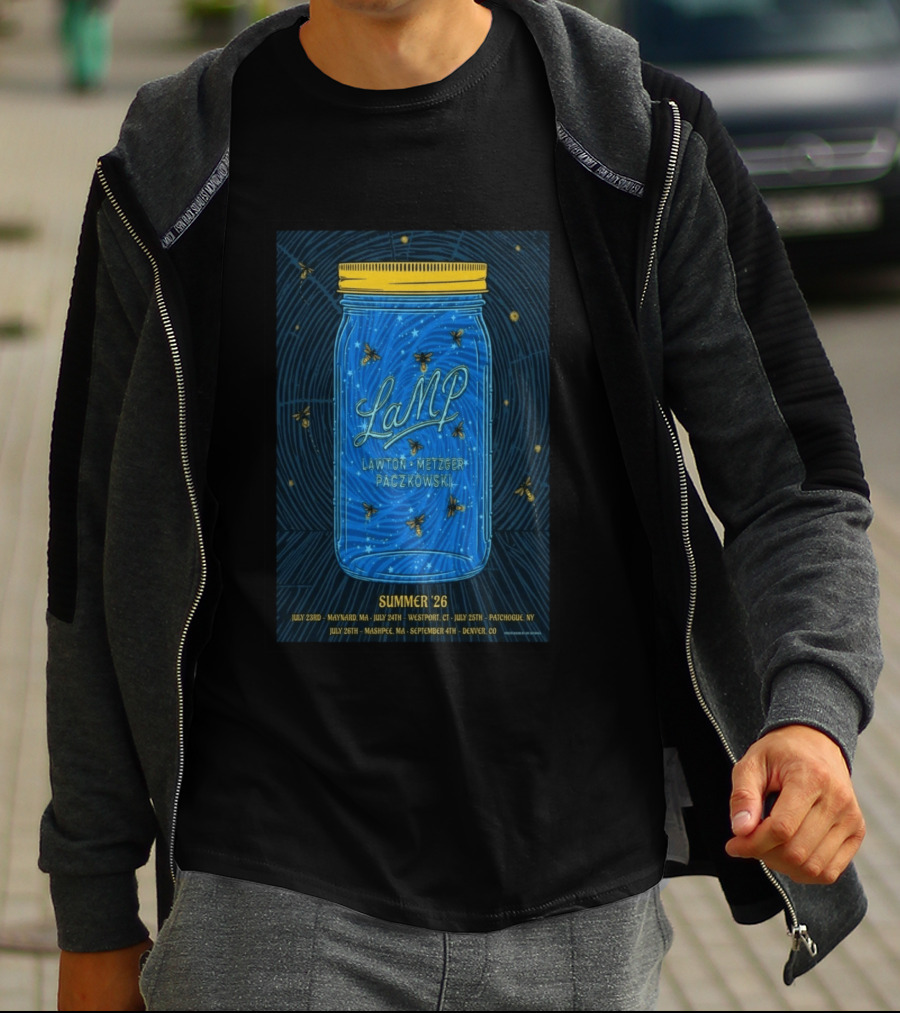 LAMP Summer '26 Tour Lawton Metzger Paczkowski With Fireflies And Dates T-Shirt