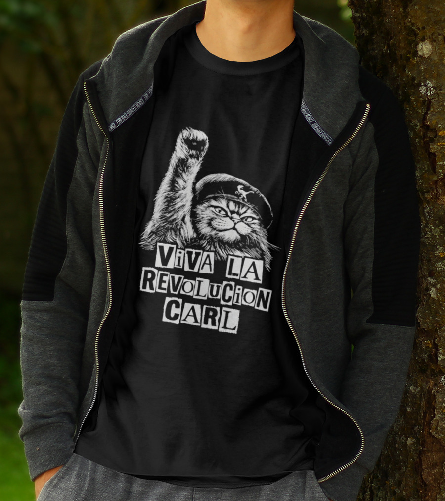 Viva La Revolucion Carl Cat Dungeon Crawler Carl T-Shirt