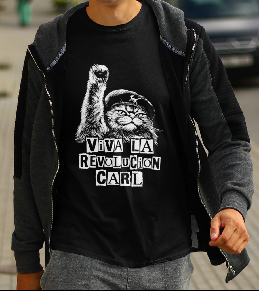 Viva La Revolucion Carl Cat Dungeon Crawler Carl T-Shirt