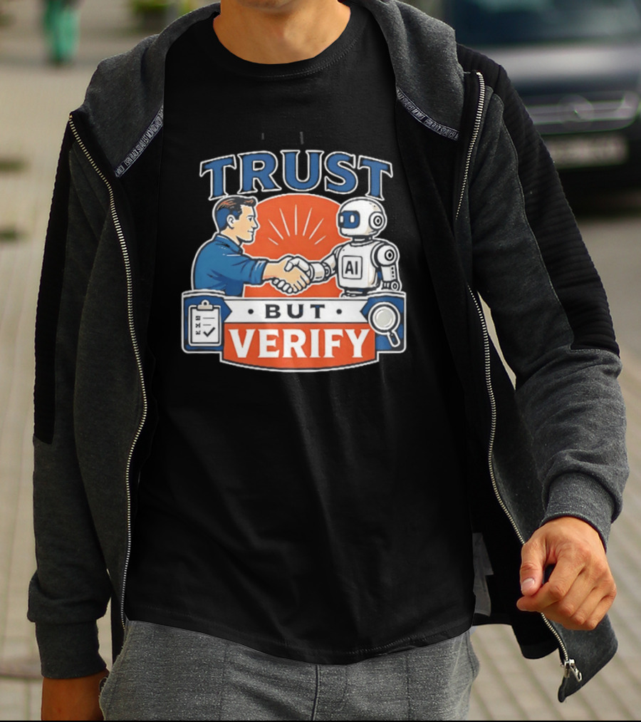TRUST Human Handshake With AI Robot But Verify T-Shirt
