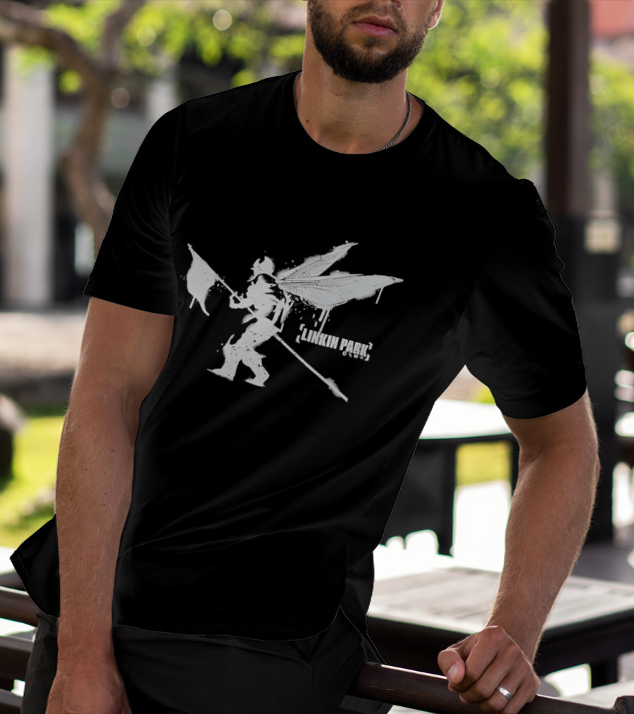 Hybrid Soldier Dragonfly Wing Flag Linkin Park T-Shirt