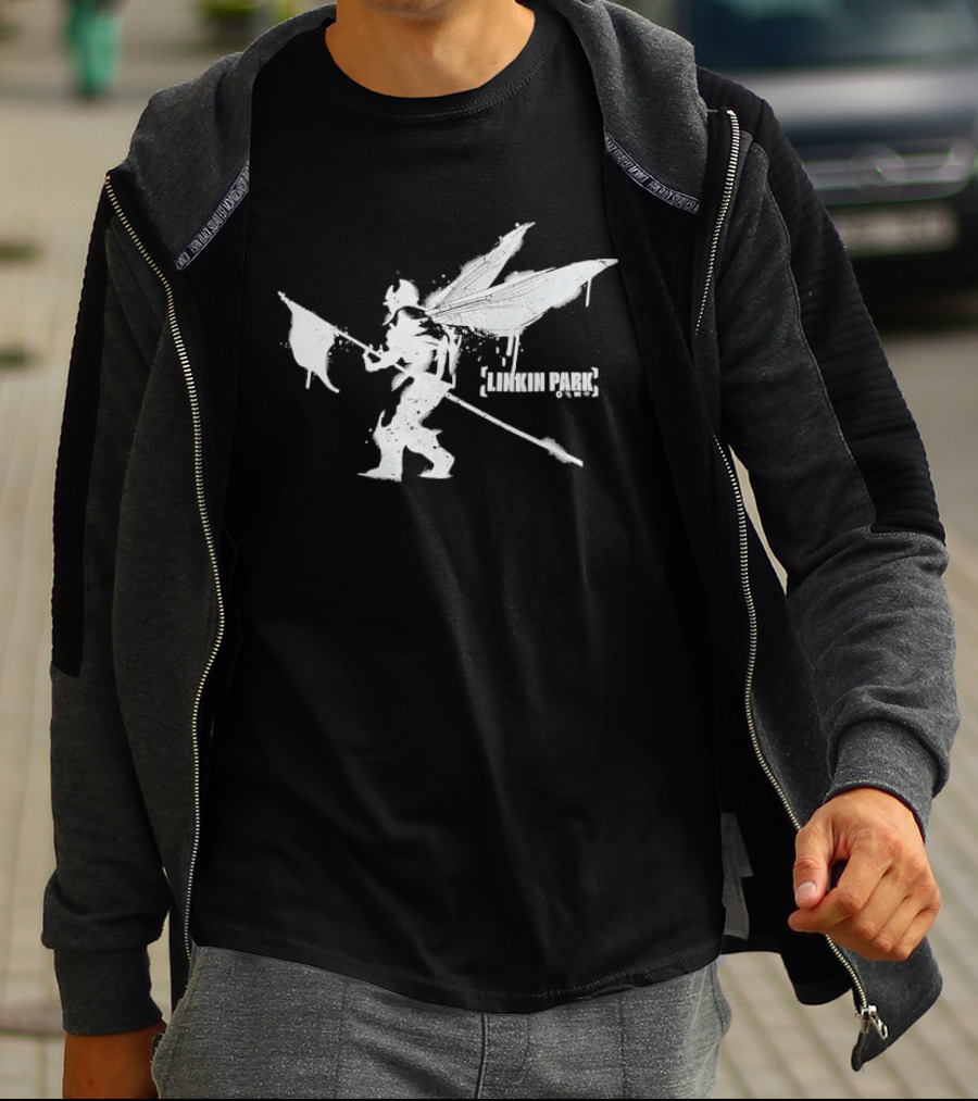 Hybrid Soldier Dragonfly Wing Flag Linkin Park T-Shirt
