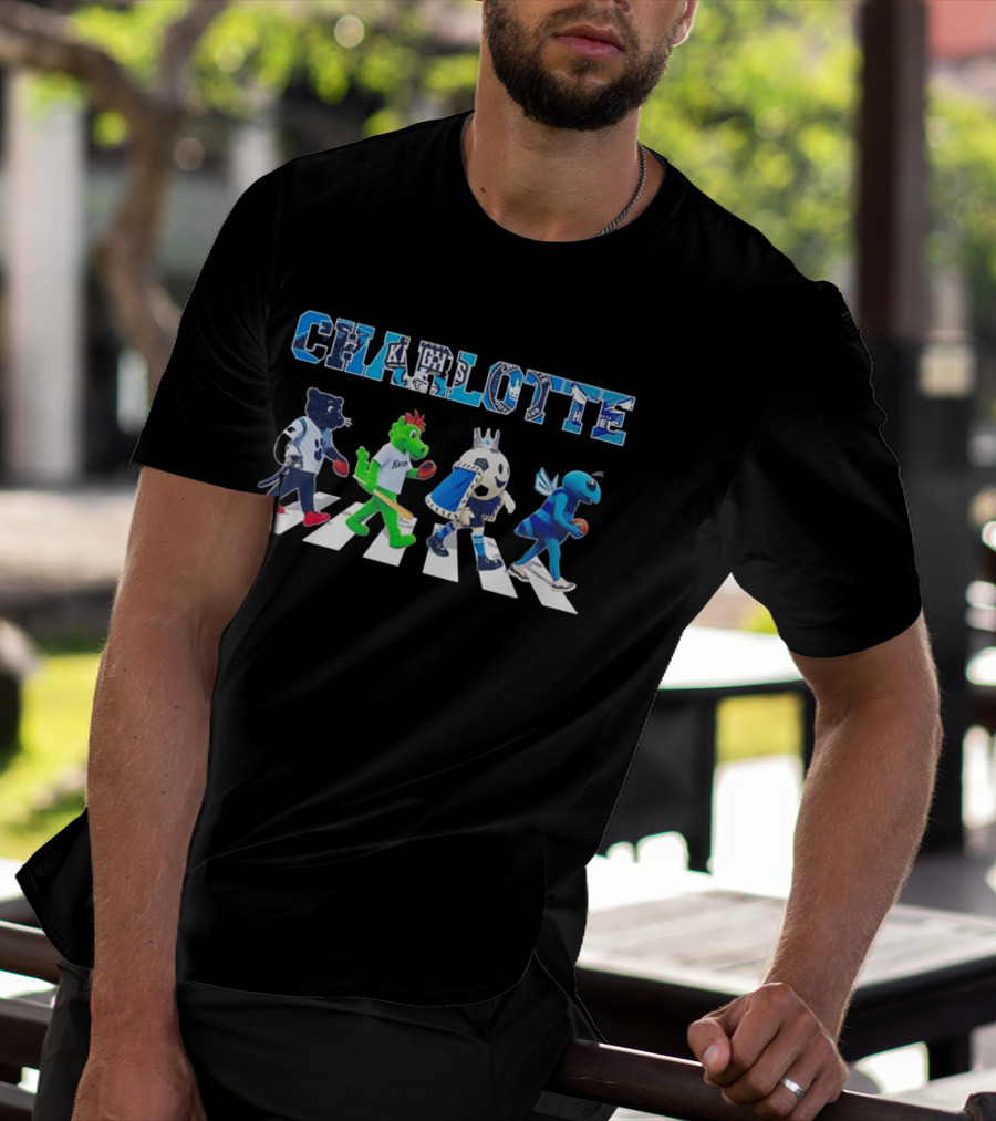 Charlotte Knight Hornet Abbey Road Sports Mascots T-Shirt