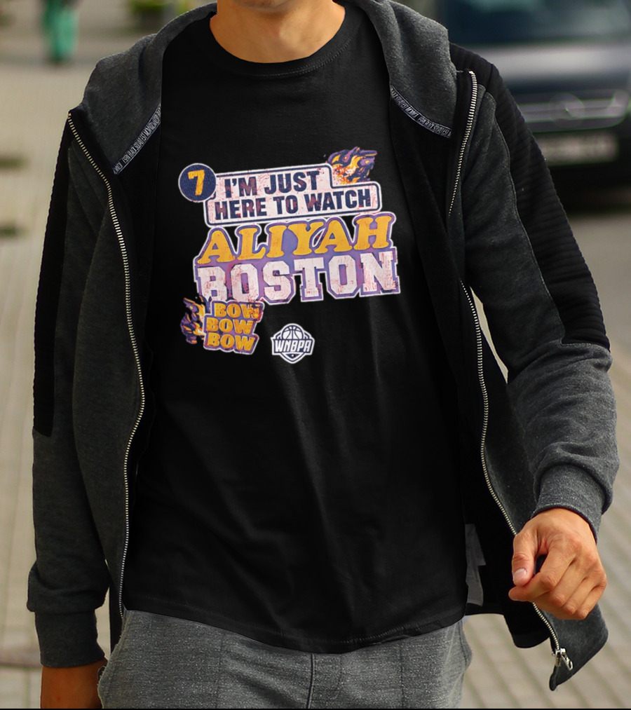 I'm Just Here To Aliyah Boston WNBA Bow Bow Bow 7 T-Shirt