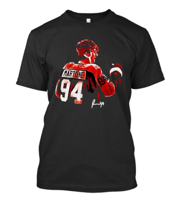 Martone 94 Hockey Player Jersey Design Rugged T-Shirt