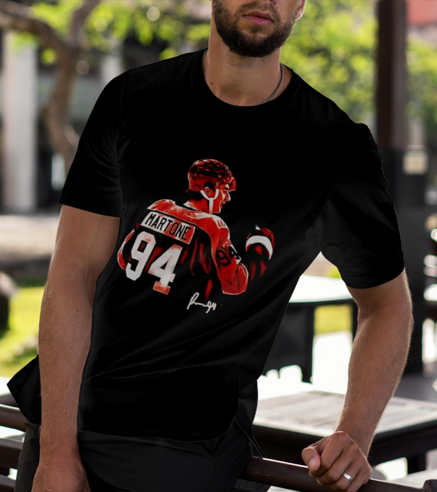 Martone 94 Hockey Player Jersey Design Rugged T-Shirt