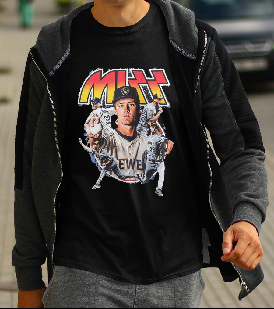MIZZ Milwaukee Brewers Christian Yelich MLB Rock N' Roll T-Shirt