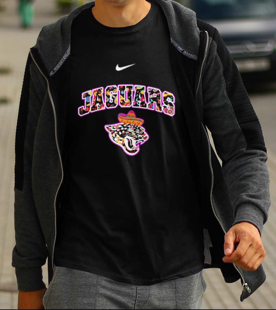 Nike Jaguars Sombrero Fiesta Colorful T-Shirt