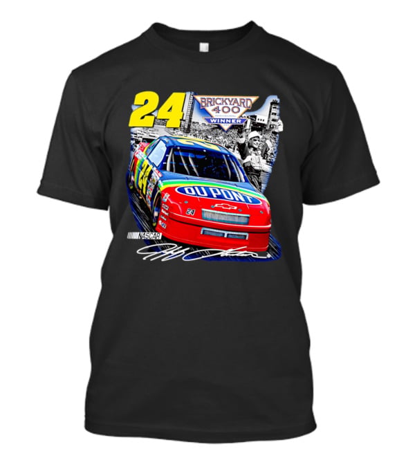 Jeff Gordon NASCAR DuPont Chevrolet No 24 Brickyard 400 Inaugural Winner T-Shirt
