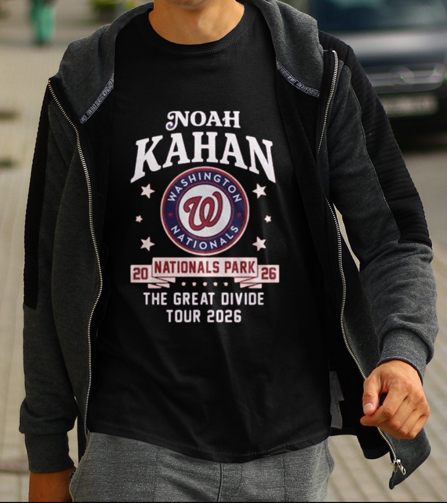 Noah Kahan Washington Nationals Park The Great Divide Tour 2026 T-Shirt