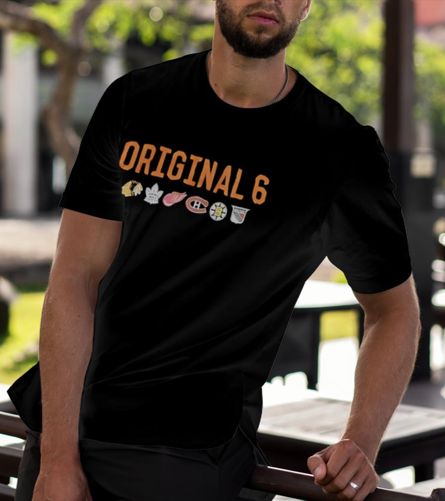 Original 6 NHL Chicago Blackhawks Toronto Maple Leafs Detroit Red Wings Montreal Canadiens Boston Bruins New York Rangers T-Shirt