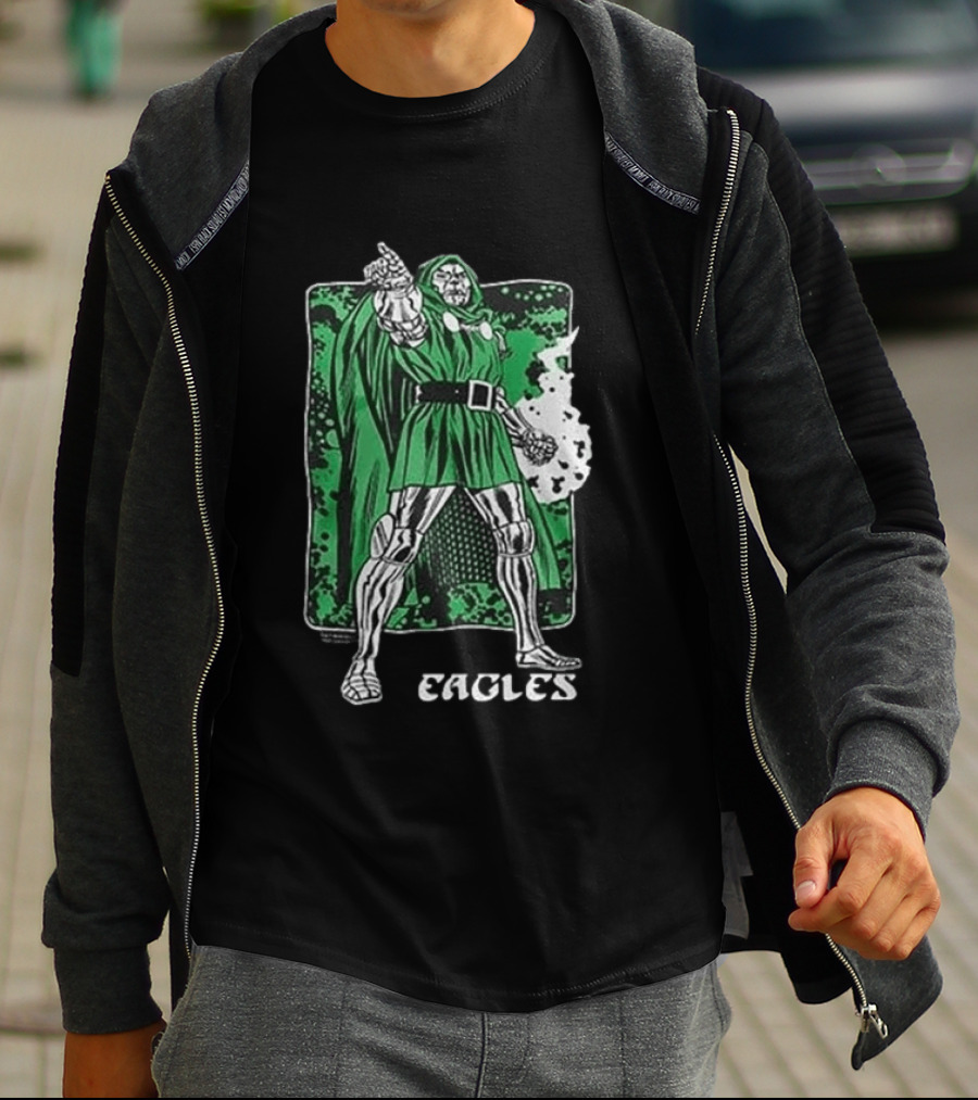 Philadelphia Eagles Marvel Doctor Doom Power Collaboration 2026 T-Shirt