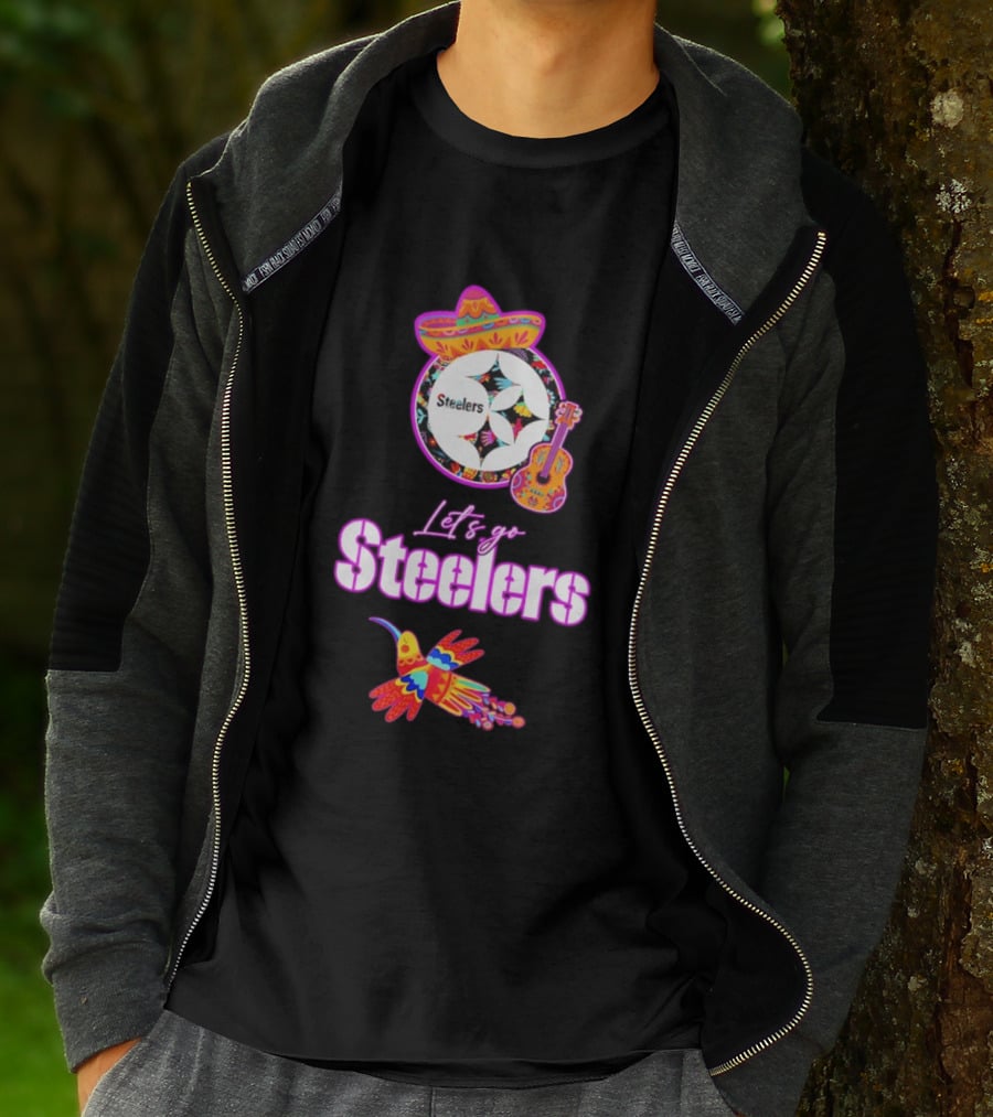 Pittsburgh Steelers Let's Go Fiesta Mexican Folk Hispanic Heritage T-Shirt