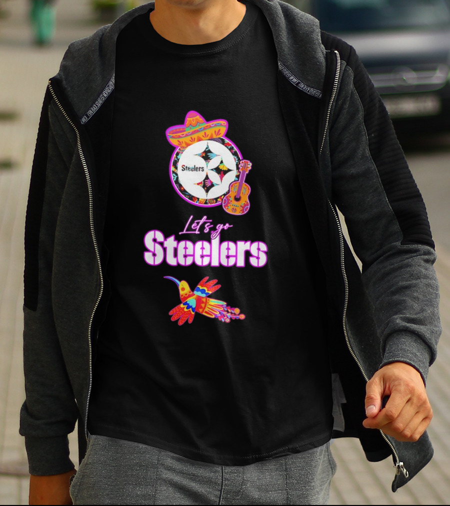 Pittsburgh Steelers Let's Go Fiesta Mexican Folk Hispanic Heritage T-Shirt