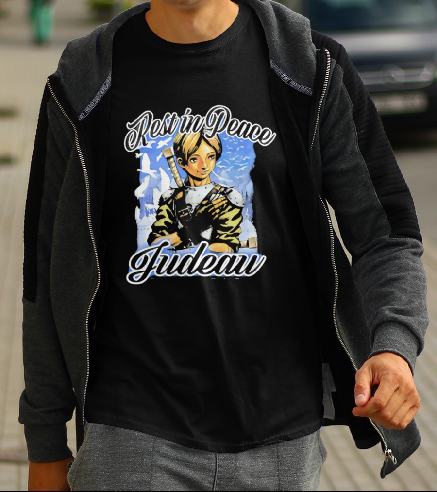 Rest In Peace Judeau Berserk Remembrance With Sword And Birds T-Shirt