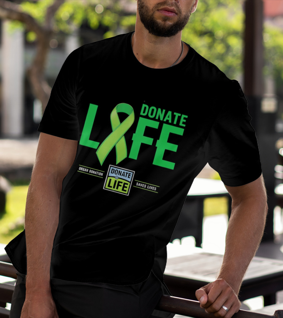 Donate Life Ribbon Organ Donation Saves Lives T-Shirt