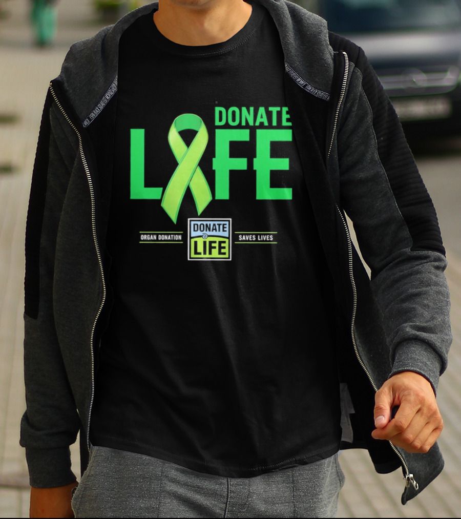 Donate Life Ribbon Organ Donation Saves Lives T-Shirt