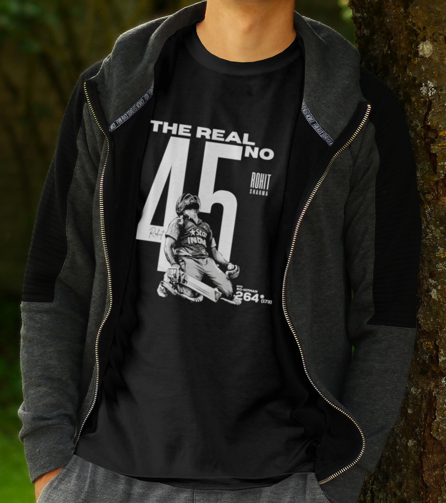 Rohit Sharma The Real No 45 Ro Hitman 264 Runs T-Shirt