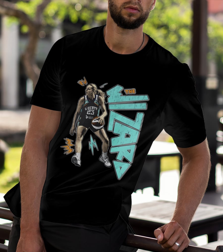 New York Liberty WNBA The Wizard Marine Johannès 23 Basketball T-Shirt