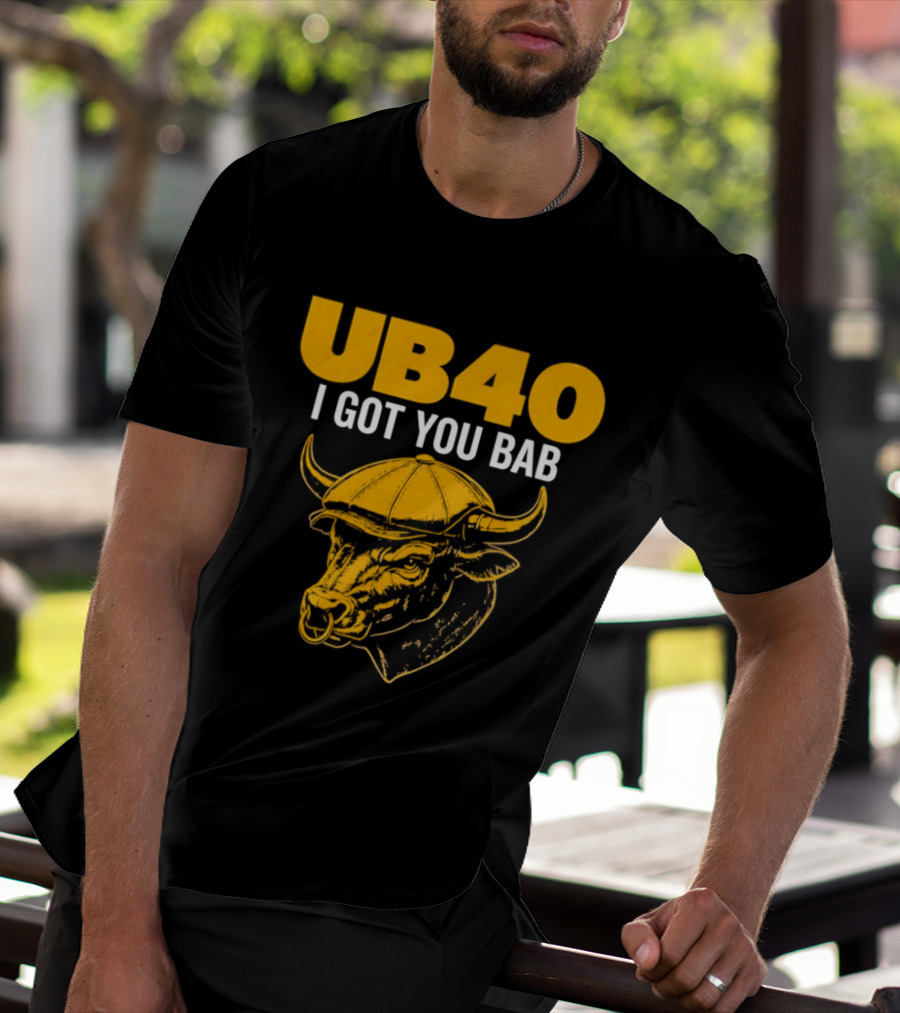 UB40 I Got You Bab With Bull Graphic In Yellow And White T-Shirt