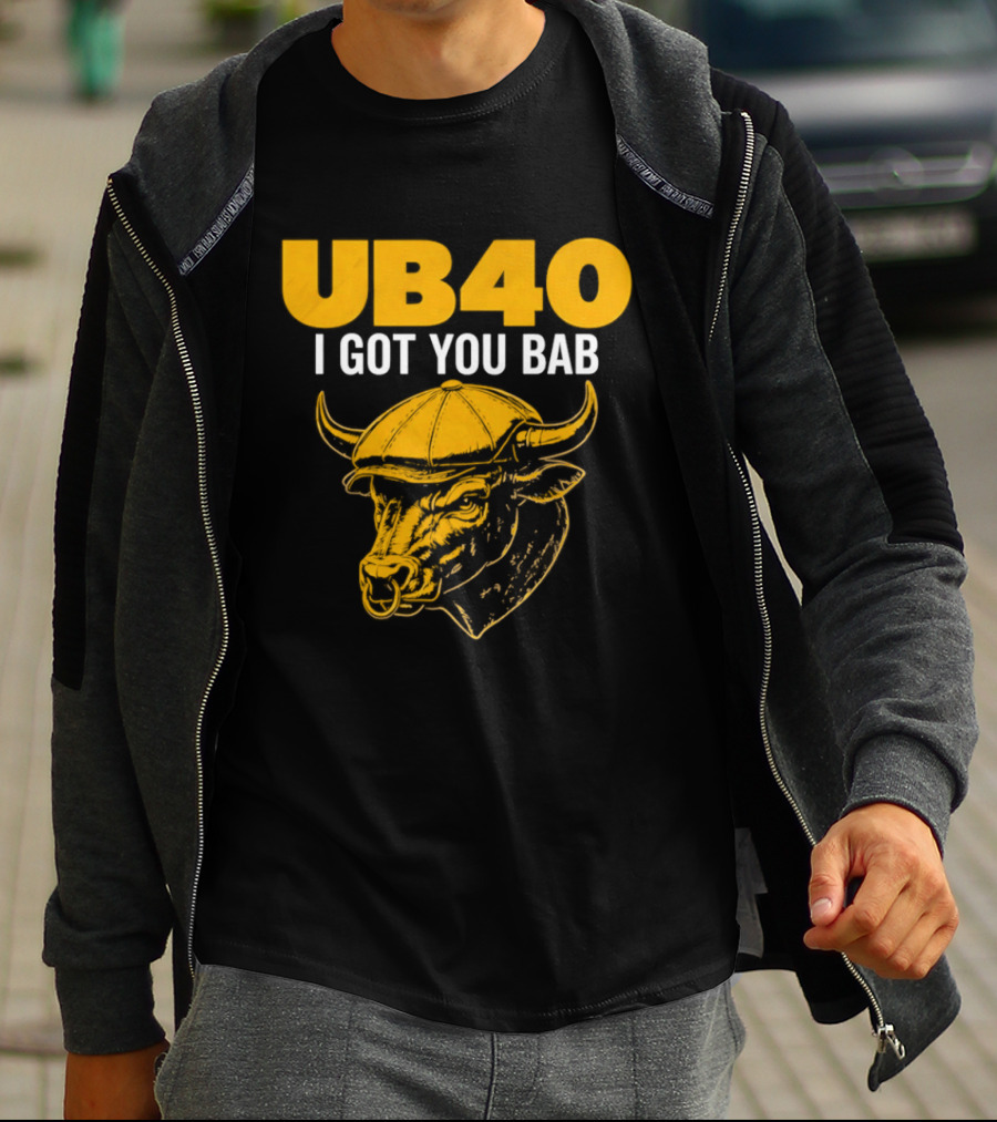 UB40 I Got You Bab With Bull Graphic In Yellow And White T-Shirt