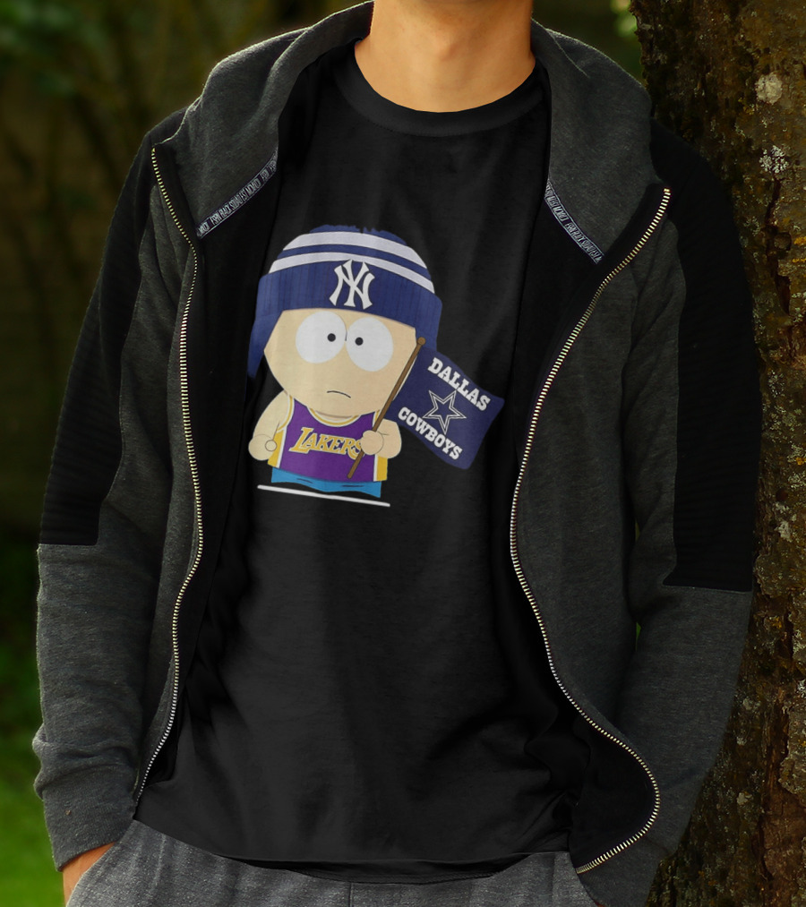 Stan Marsh Lakers Dallas Cowboys Flag Yankees Hat T-Shirt