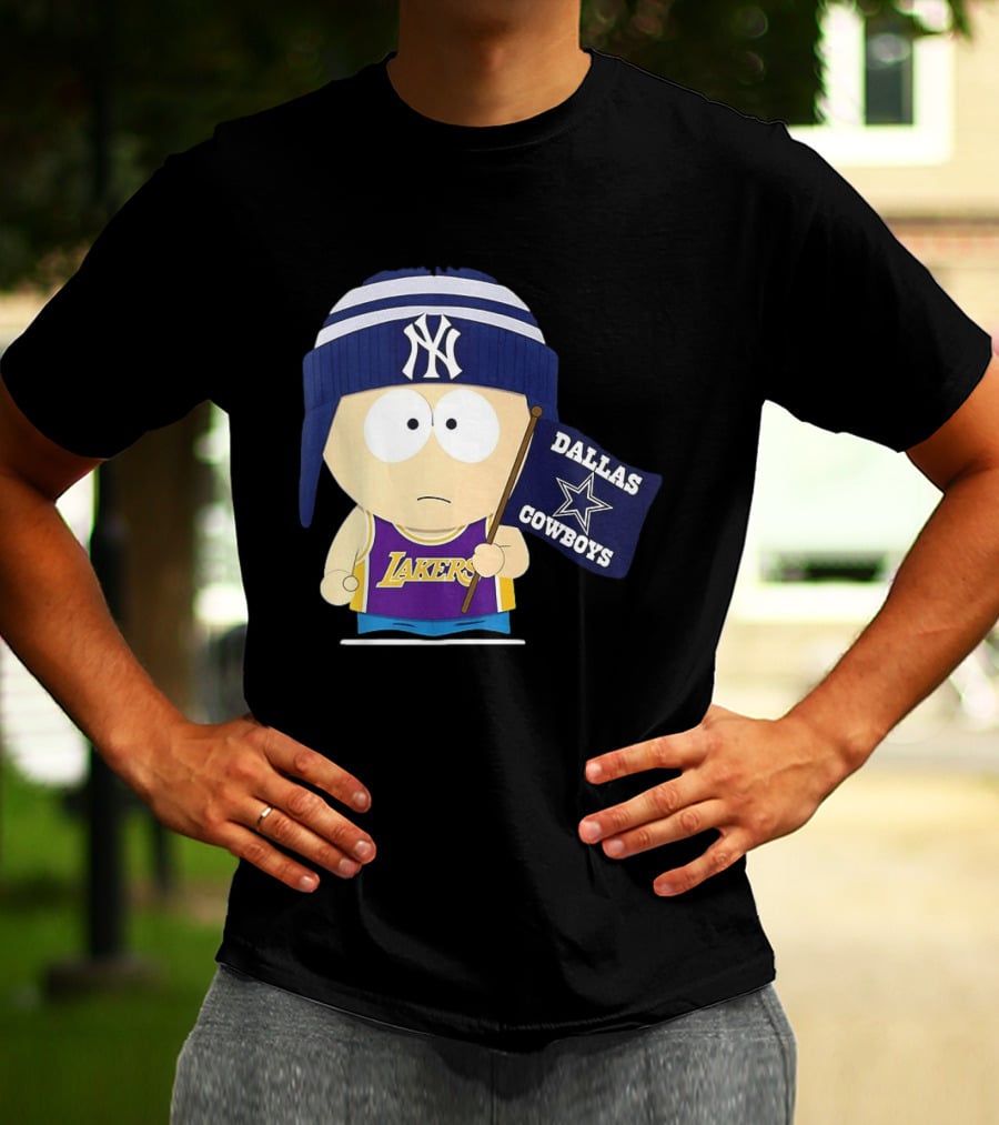 Stan Marsh Lakers Dallas Cowboys Flag Yankees Hat T-Shirt