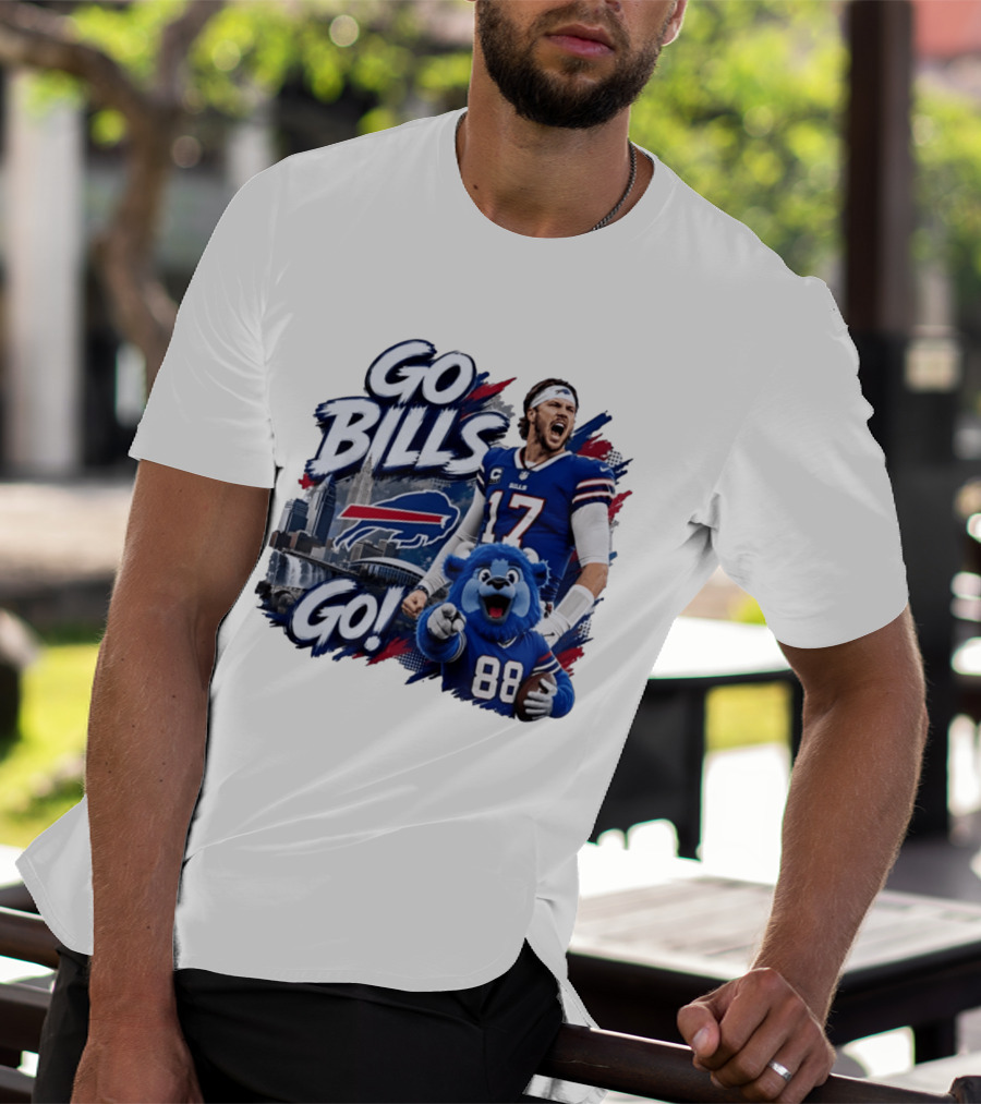 Go Bills Josh Allen Number 17 Buffalo Bills Fan T-Shirt