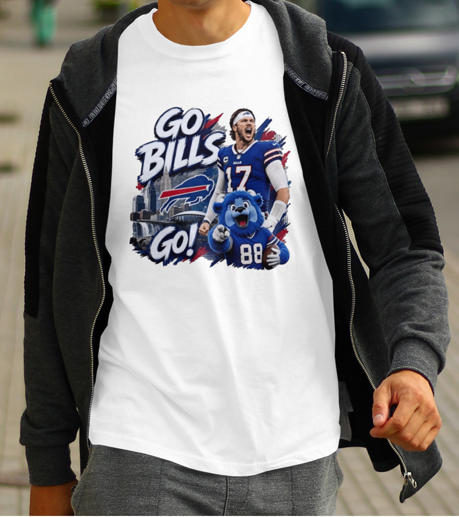 Go Bills Josh Allen Number 17 Buffalo Bills Fan T-Shirt